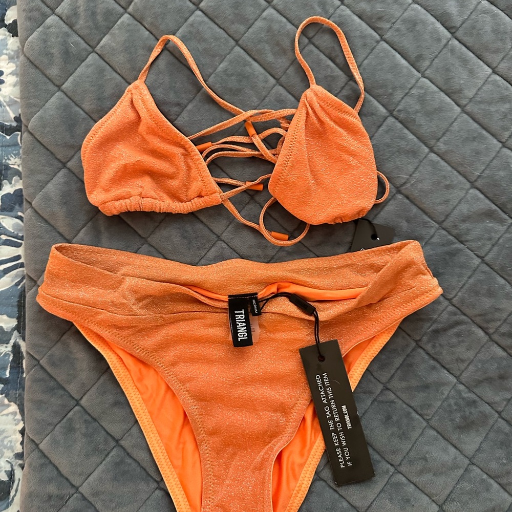 Triangl Shimmering Orange Bikini (S/M)